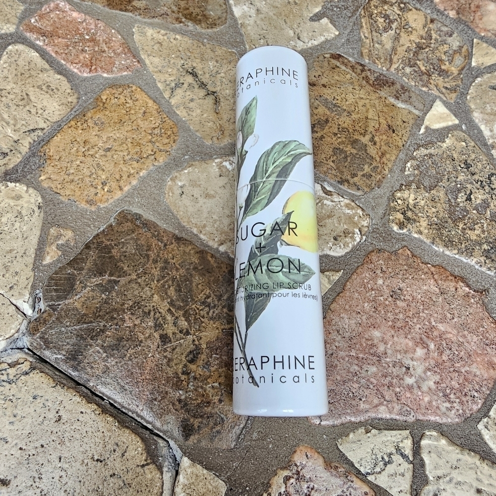 New Seraphine Botanicals Sugar + Lemon Moisturizing Lip Scrub